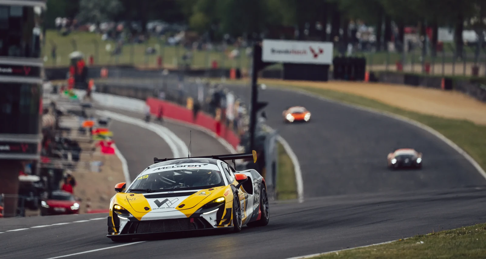 Motorsport race car on track