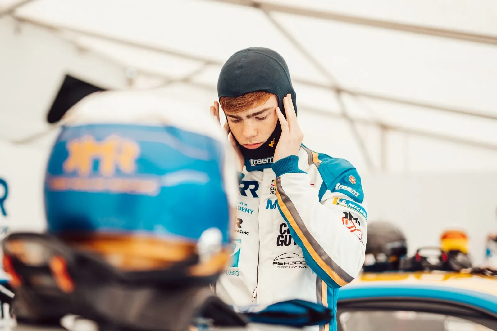 Motorsport race car on track